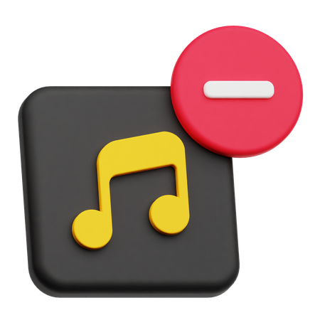 Supprimer la musique  3D Icon