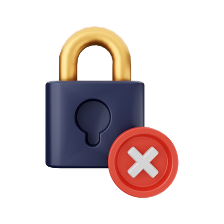 Supprimer la sécurité  3D Icon