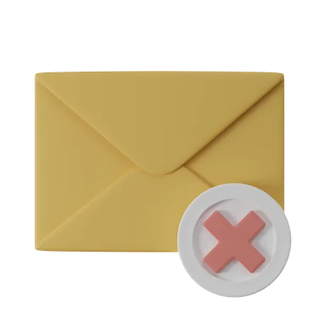 Supprimer le courrier  3D Icon
