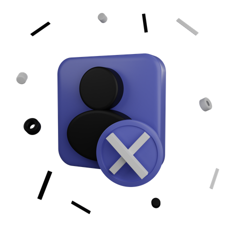 Supprimer un utilisateur  3D Icon