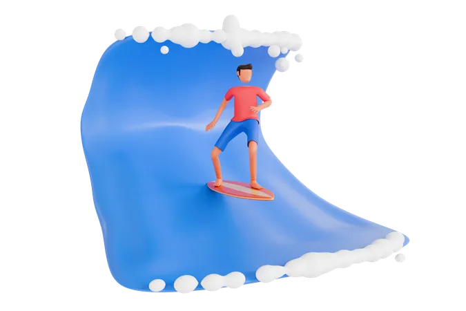 Surf  3D Illustration