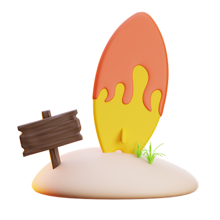 서핑 보드  3D Icon