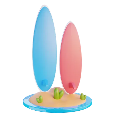 Surf Board  3D Icon