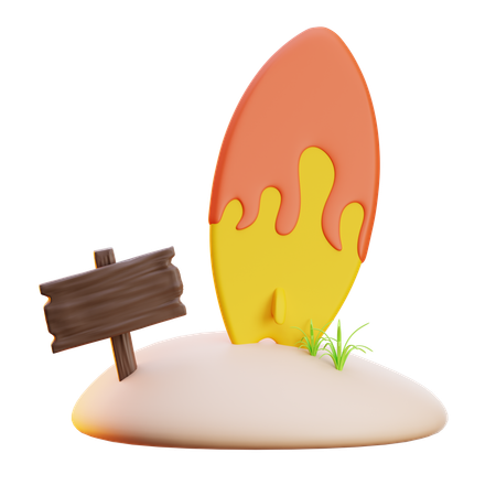 Surf Board  3D Icon