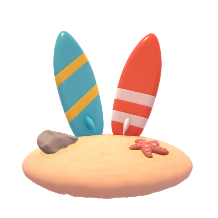 Surf Board  3D Icon