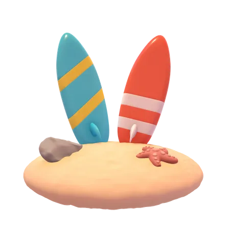 Surf Board  3D Icon