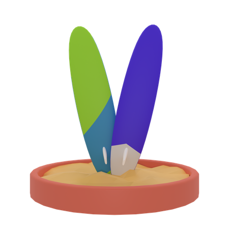 Surf Board  3D Icon