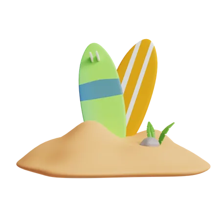 Surf Board  3D Icon