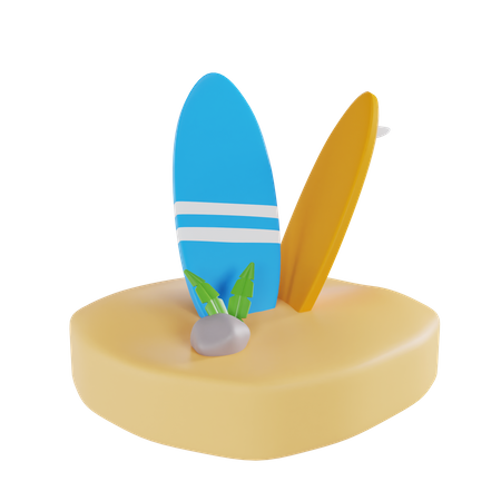 Surf Board  3D Icon