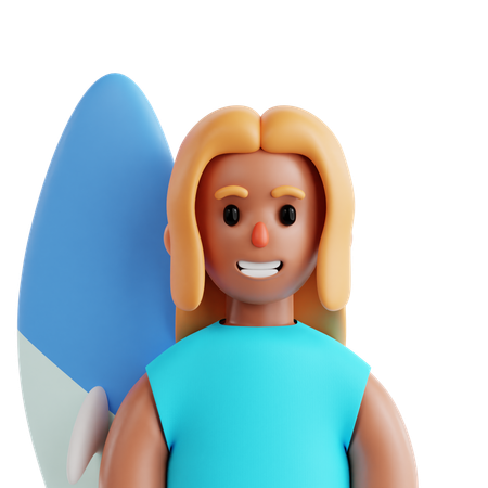 Surferjunge  3D Icon