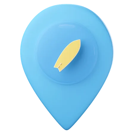 Pin für Surfstandort  3D Icon