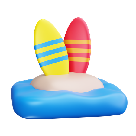 Surfboard  3D Icon