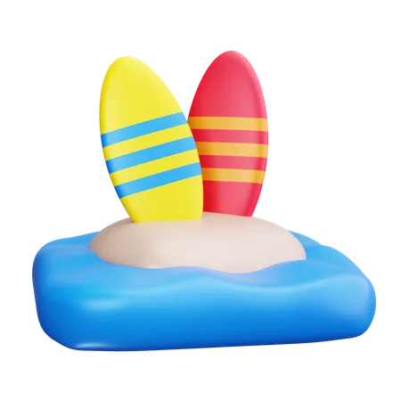 Surfboard  3D Icon