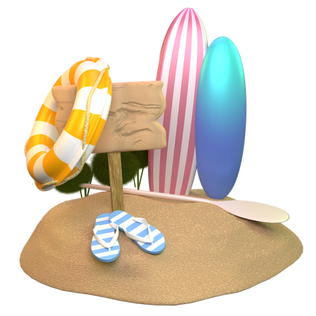 Surfboard  3D Icon