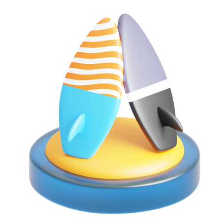 Surfboard  3D Icon