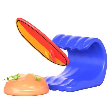 Surfboard  3D Icon