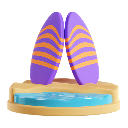 Surfboard  3D Icon