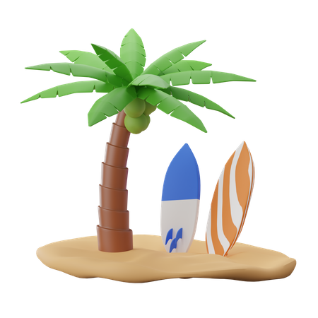 Surfboard  3D Icon