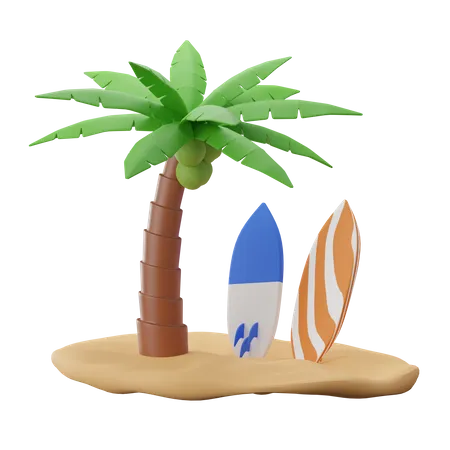 Surfboard  3D Icon