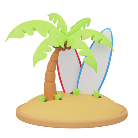 Surfboard  3D Icon