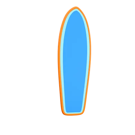 3 D Rendering Wooden Surfboard Icon 3 D Render Blue Surfboard In Summer Icon Surfboard 3D Icon