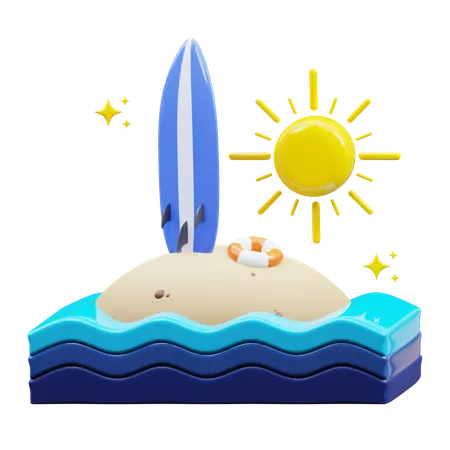 Summer Holiday Premium 3 D Icon 3D Icon