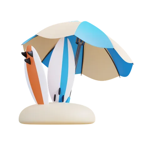 3 D Illustration Surfboard 3D Icon