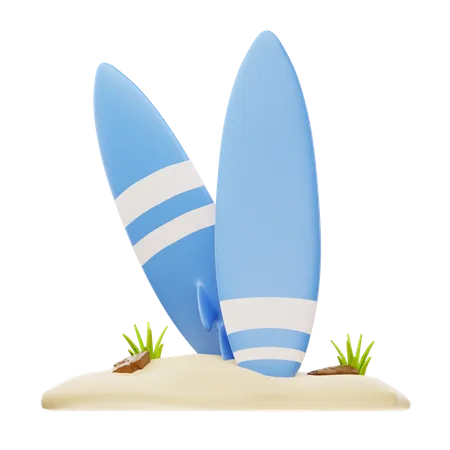 Surfboard 3D Icon