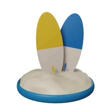 Surfboards  3D Icon