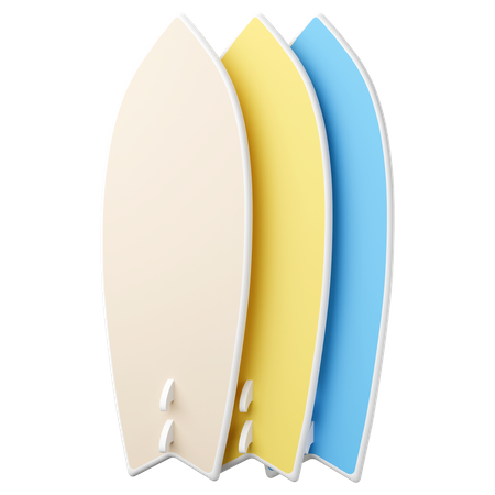 Surfboards  3D Icon