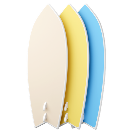 Surfboards 3D Icon