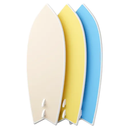 Surfboards 3D Icon