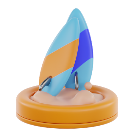 Surfbrett  3D Icon