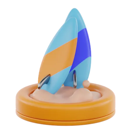 Surfbrett  3D Icon