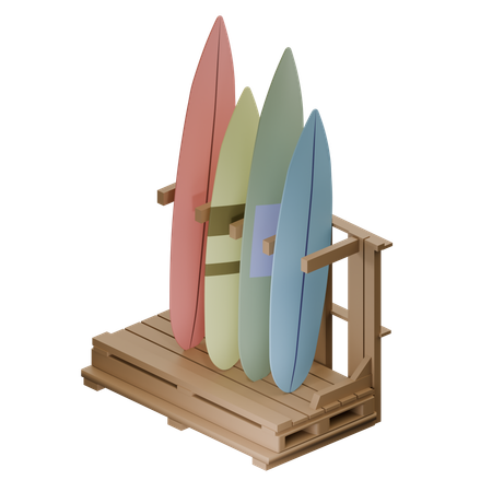 Surfbrett  3D Icon