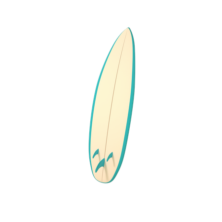 Surfbrett  3D Illustration