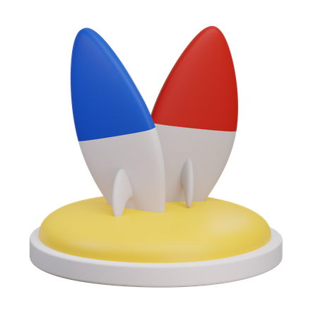 Surfbrett  3D Icon