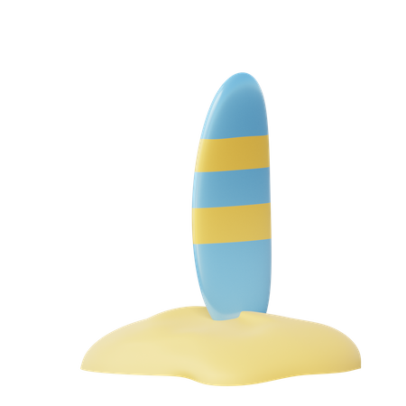 Surfbrett  3D Illustration