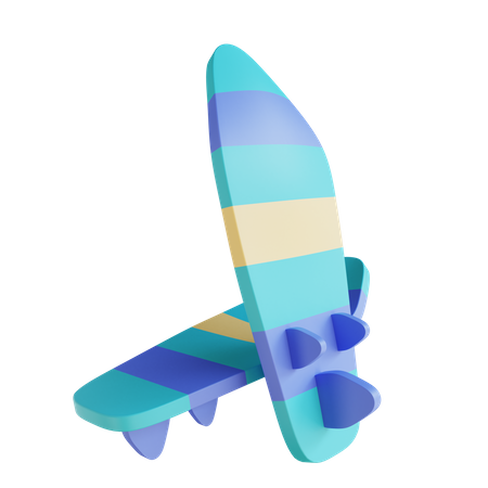 Surfbrett  3D Illustration