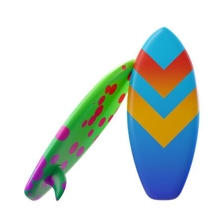 Surfbrett  3D Illustration