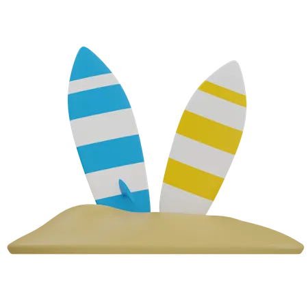 Surfbrett  3D Illustration