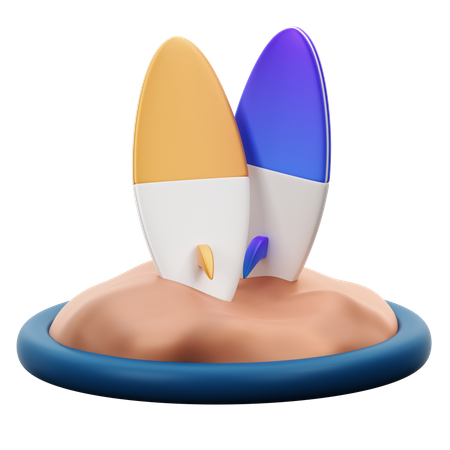 Surfbrett  3D Icon