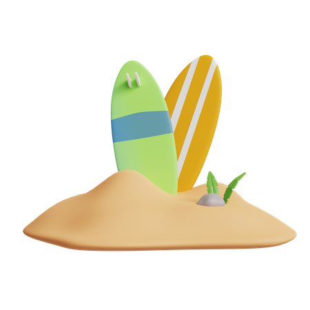 Surfbrett  3D Icon