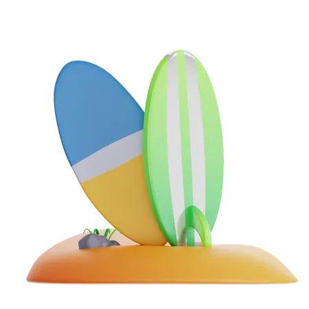 Surfbrett  3D Icon