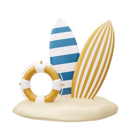 Surfbrett  3D Icon