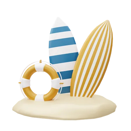 Surfbrett  3D Icon