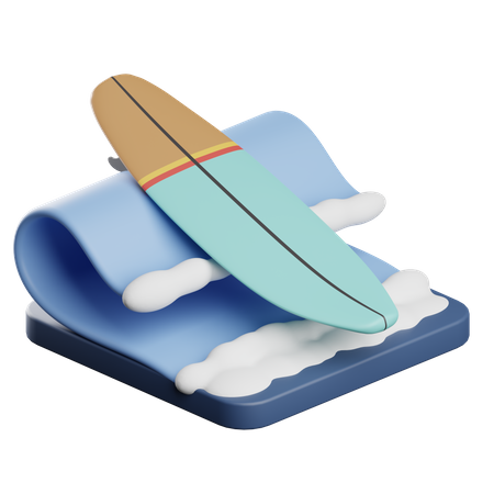 Surfing  3D Icon