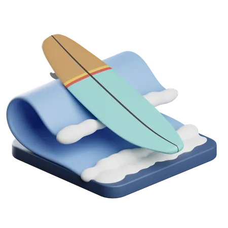 Surfing  3D Icon