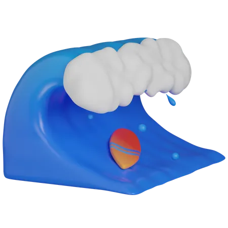 Surfing  3D Icon