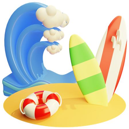 Surfing  3D Icon